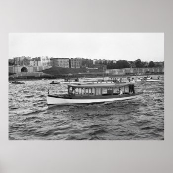 Motorboating On The Hudson River: 1910 Poster by Photoblog at Zazzle