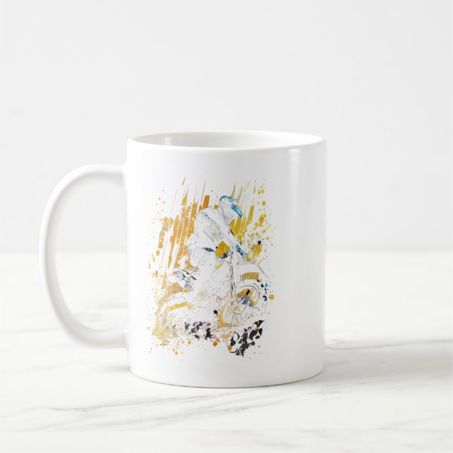 Motorcross Biker Motorcycle Enduro Dirtbike Outdoo Coffee Mug (Left)