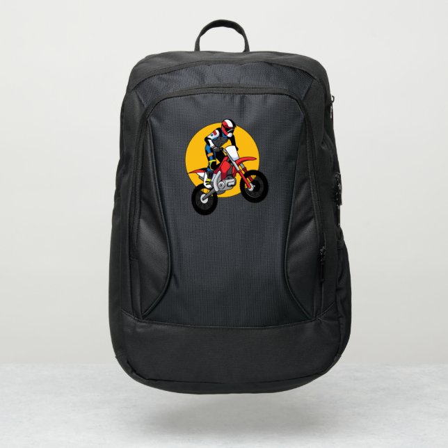 Motorcross Biker  Port Authority® Backpack (Front)