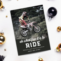 Motorcross Fun to Ride Christmas Photo Holiday Card