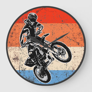 Motorcross large clock