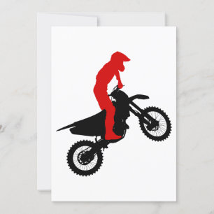 Motorcross Rider Invitations