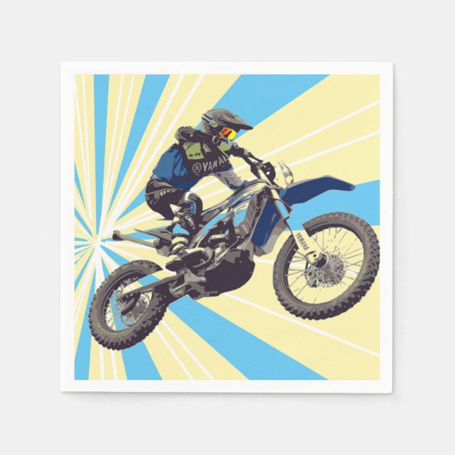 Motorcross Rider Napkins (Front)
