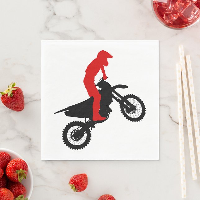 Motorcross Rider Paper Napkins (Creator Uploaded)