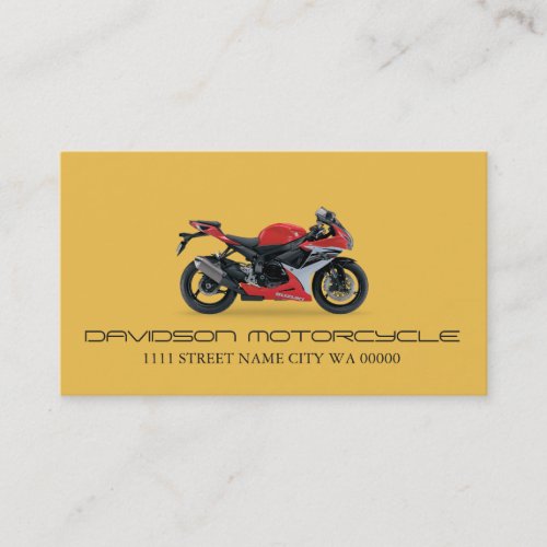 Motorcyc Auto Car Dealer Dealership Business Card