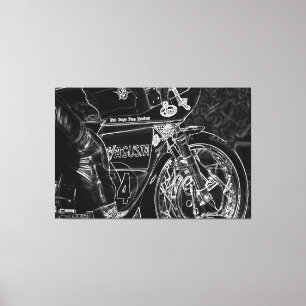 Motorcycle 1 60x40 (150x100cm) waccna canvas print