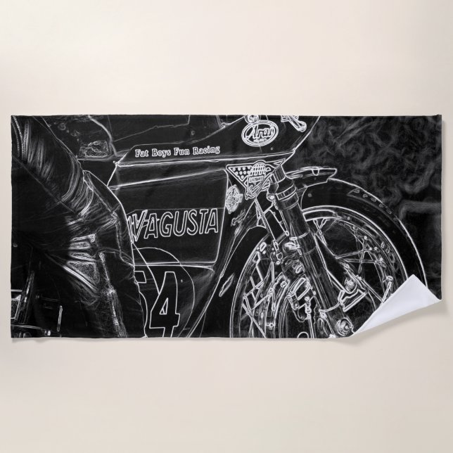 Motorcycle 1 btcna beach towel (Front)