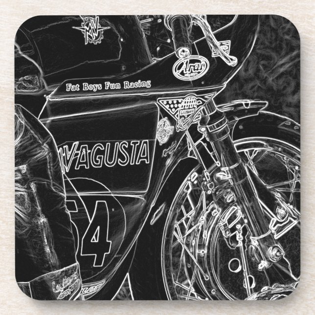 Motorcycle 1 coastercna beverage coaster (Front)