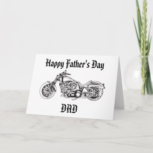 Motorcycle..1, Happy Father's Day DAD Card (Front)