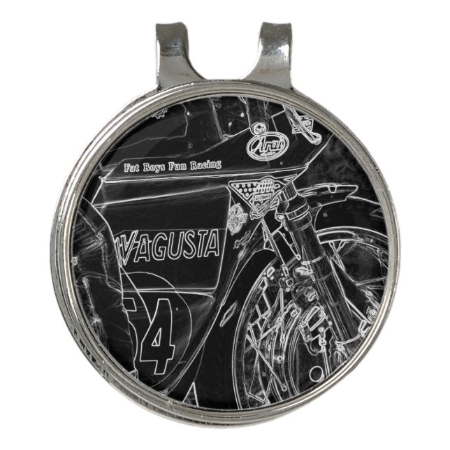 Motorcycle 1 hccnm golf hat clip (Front)