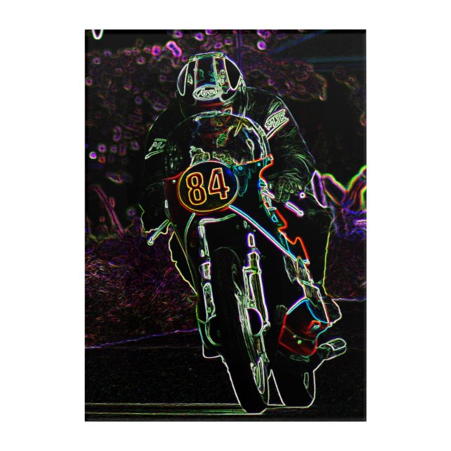 Motorcycle 2 10x14 (25x35cm) waacna acrylic print (Front)