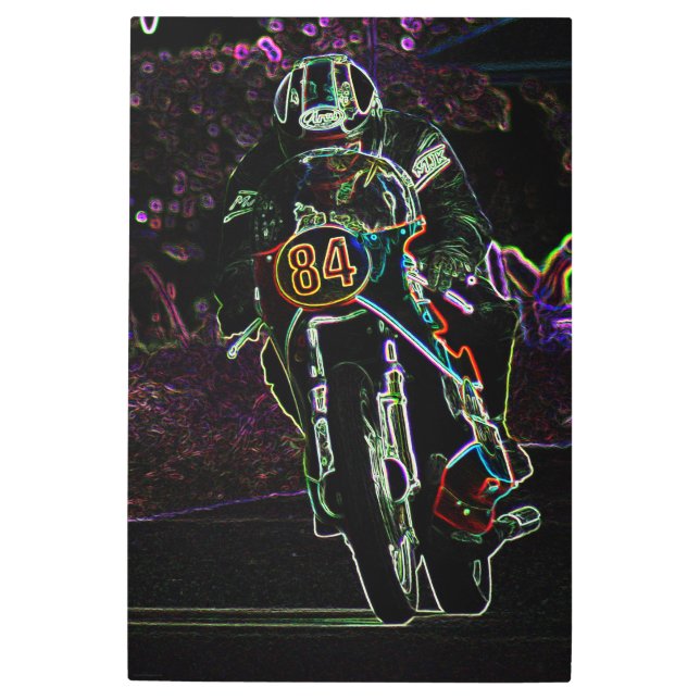 Motorcycle 2 24x36 (60x90cm) wamecna metal print (Front)