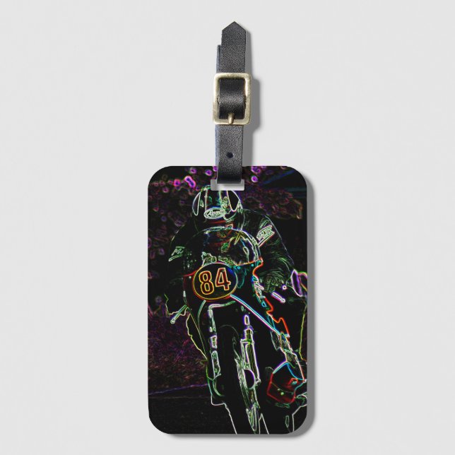 Motorcycle 2 bc ltcna luggage tag (Front Vertical)
