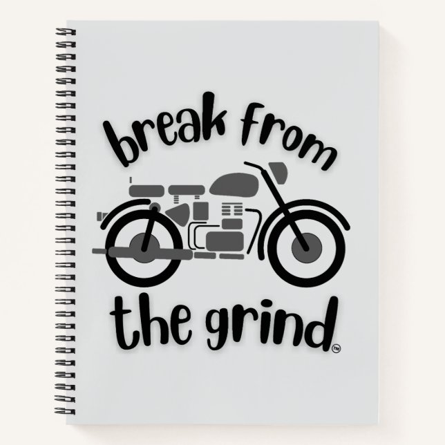 Motorcycle 2  (Gray) Notebook (Front)