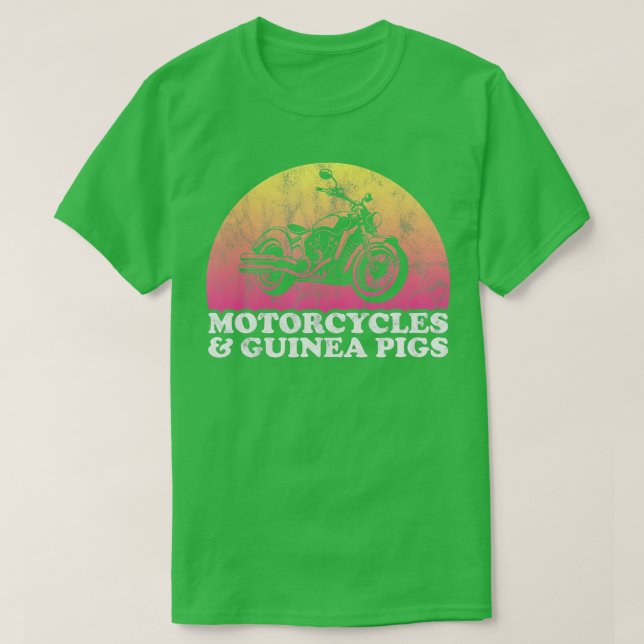 Motorcycle and Guinea Pig Motorcycles and Guinea P T-Shirt (Design Front)