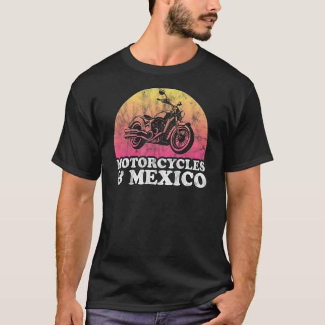 Motorcycle and Mexico Motorcycles T-Shirt (Front)