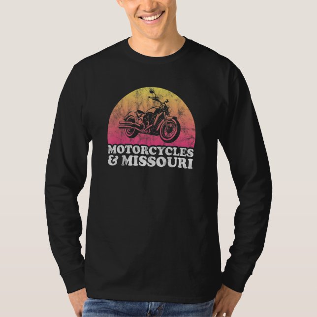 Motorcycle and Missouri Motorcycles T-Shirt (Front)