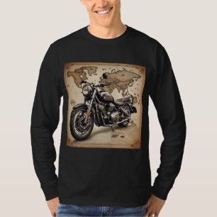 Motorcycle and Road Trip Map Original Member T-Shirt