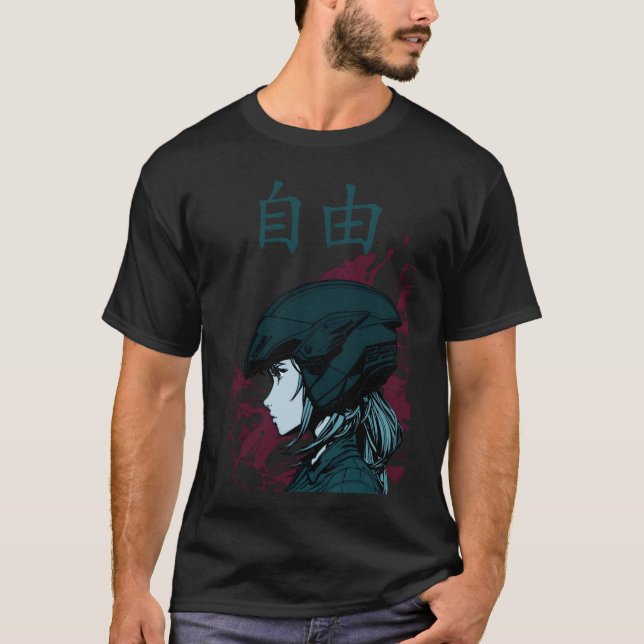 Motorcycle anime girl family T-Shirt (Front)