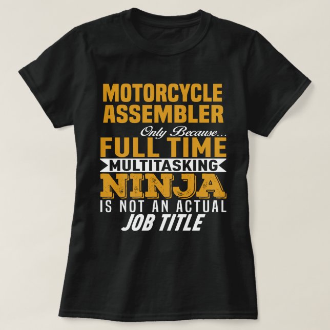 Motorcycle Assembler T-Shirt (Design Front)