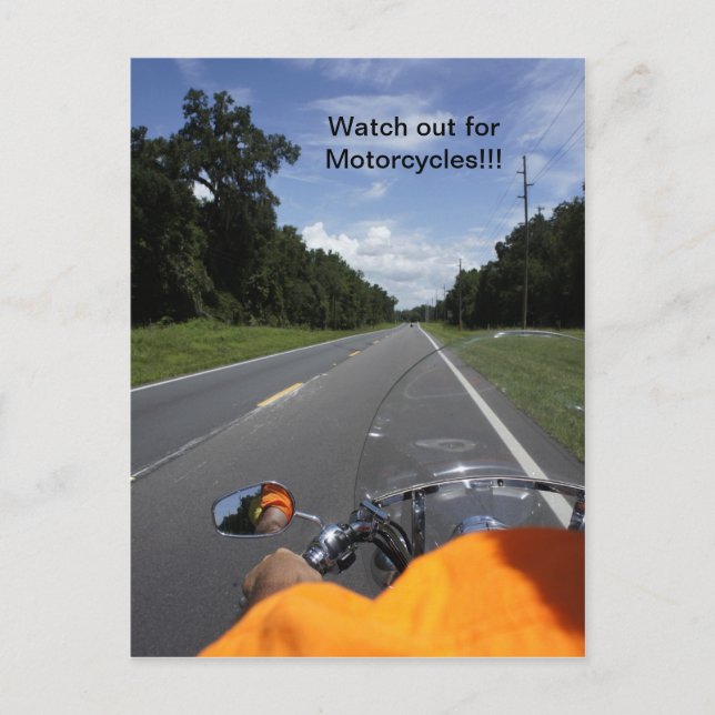 Motorcycle Awareness Postcard (Front)