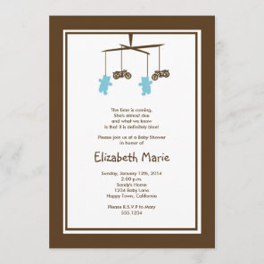 Motorcycle Baby Shower Invitation