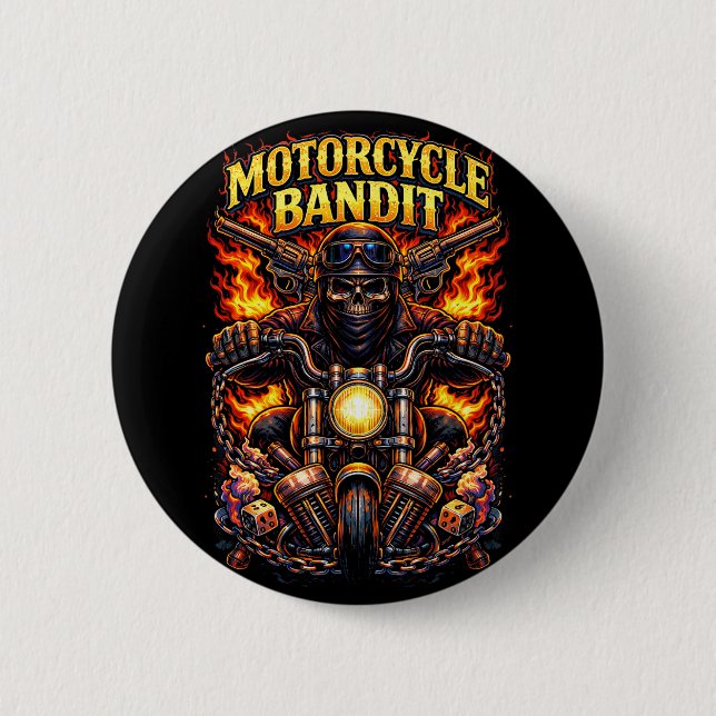 Motorcycle Bandit Button (Front)