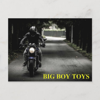 Motorcycle Big Boy Toys Postcard