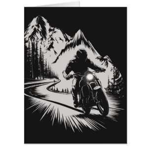 MOTORCYCLE BIG GIANT BIRTHDAY GREETING CARD