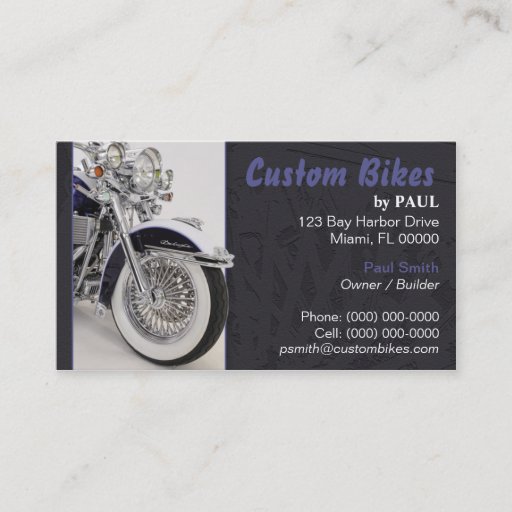 Customizable Motorcycle - Bike Builder Business Card