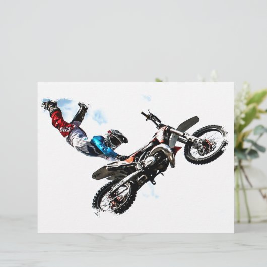 motorcycle biker acrobatic sport racing (Standing Front)