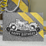 Motorcycle Biker Birthday Party Customized Card at Zazzle