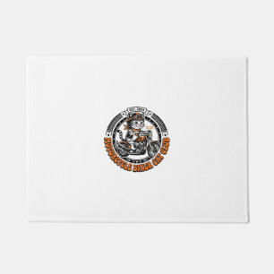 Motorcycle Biker Cat Pet Lover Shirt Art - Motorcy Doormat
