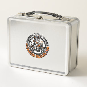 Motorcycle Biker Cat Pet Lover Shirt Art - Motorcy Metal Lunch Box