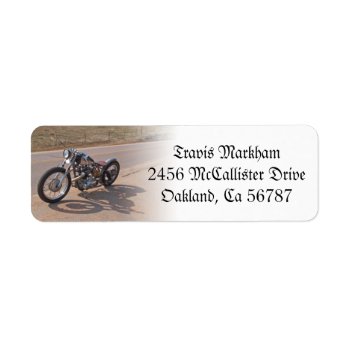 Motorcycle Biker Custom Address Labels by oddlotpaperie at Zazzle