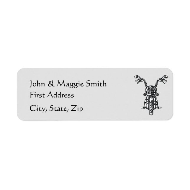 Motorcycle Biker Custom  Label (Front)