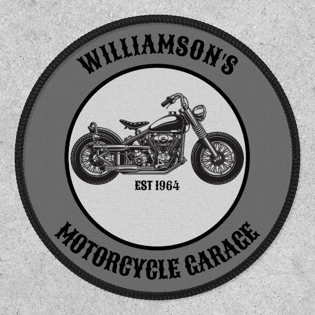 Motorcycle Biker Custom Name Patch (Front)