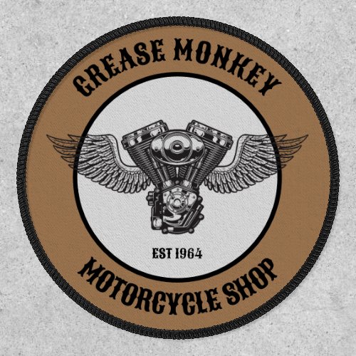 Motorcycle Biker Custom Name Shop Or Saying Patch
