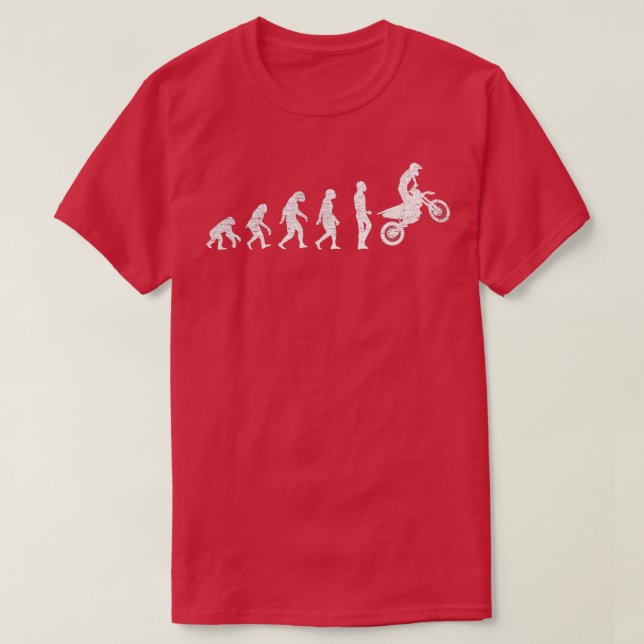 Motorcycle Biker Gift Motocross Evolution Dirt Bik T-Shirt (Design Front)