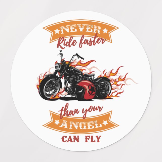 Motorcycle biker labels (Design 3)