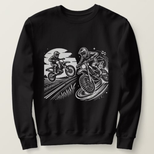 Motorcycle Biker Motocross Adventure Design Sweatshirt