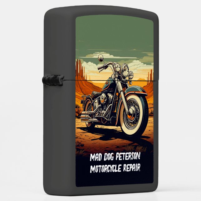 Motorcycle Biker Motorsport Business Zippo Lighter (Right)