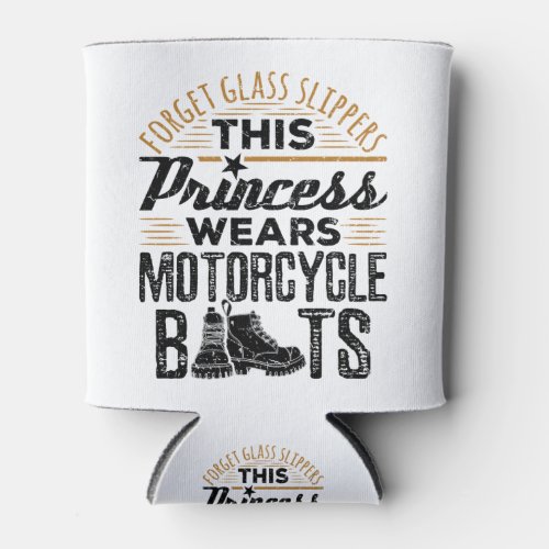 Motorcycle Biker Princess Wears Motorcycle Boots Can Cooler
