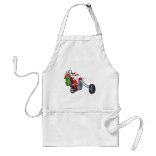 motorcycle biker santa claus adult apron
