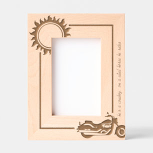 Motorcycle Biker Steel Horse 4x6P Engraved Frames