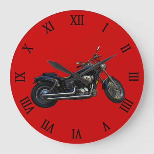 Motorcycle biker Transport Design Large Clock