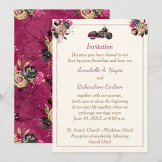 Motorcycle Biker Wedding Invitation