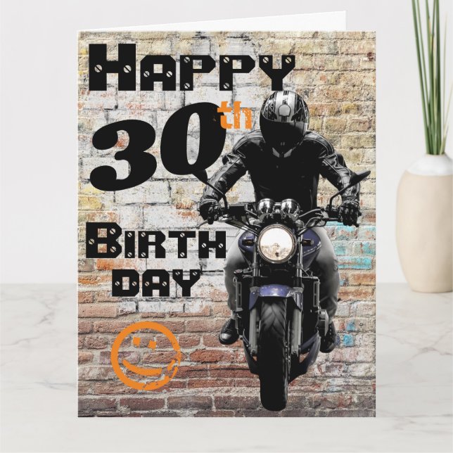 Motorcycle 'Birthday 30th Still Got It Card (Front)