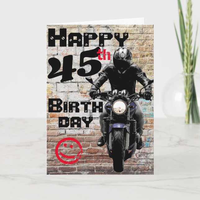 Motorcycle Birthday 45th Still Got It Custom Card (Front)