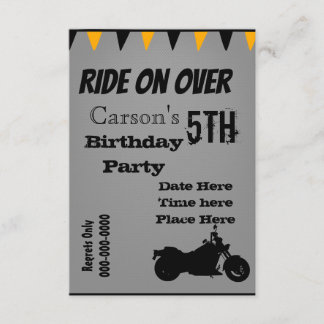 Motorcycle Birthday Invite